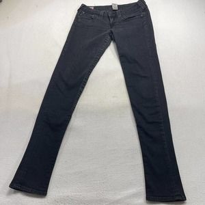True Religion Jeans Womens Size 30 Flap Black Denim